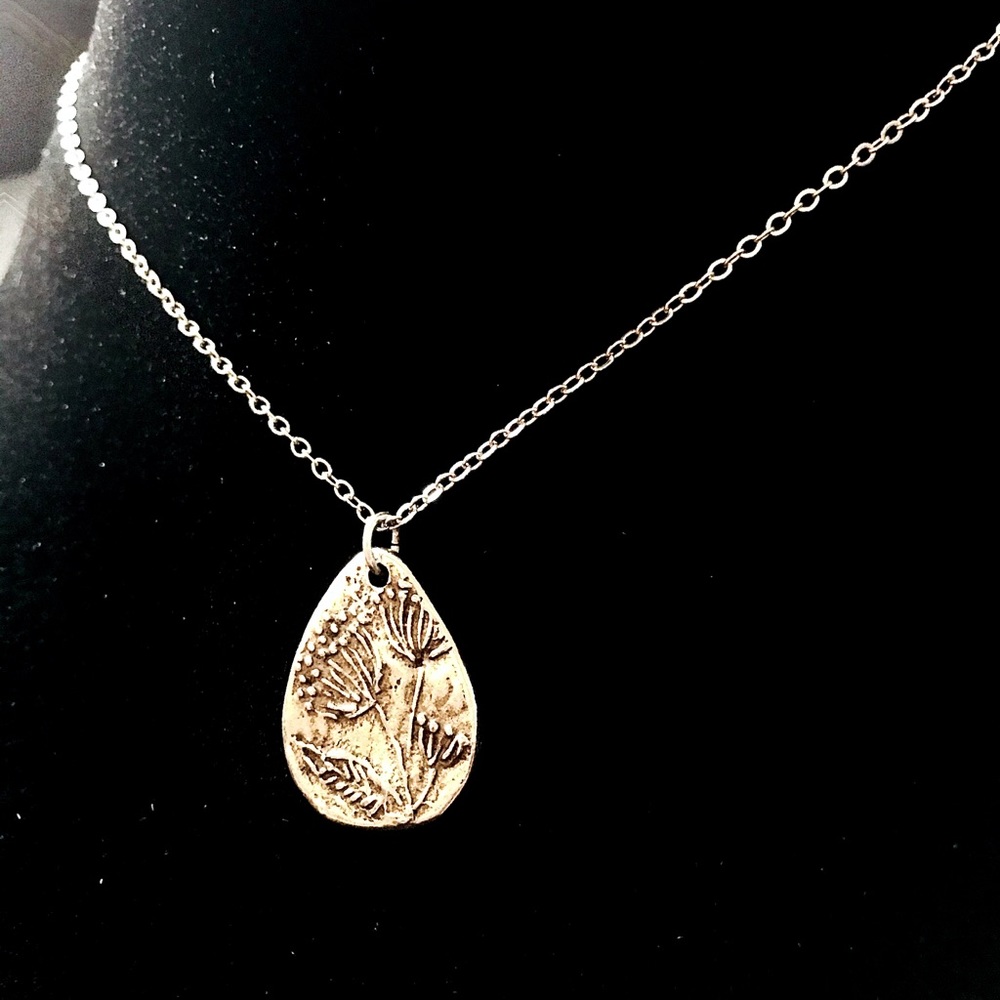 Wildflower Silver Plated Charm Necklace